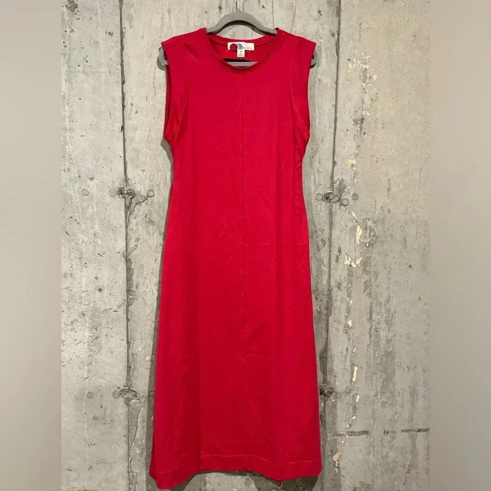 Free People Red Sleeveless Sheath Maxi Dress